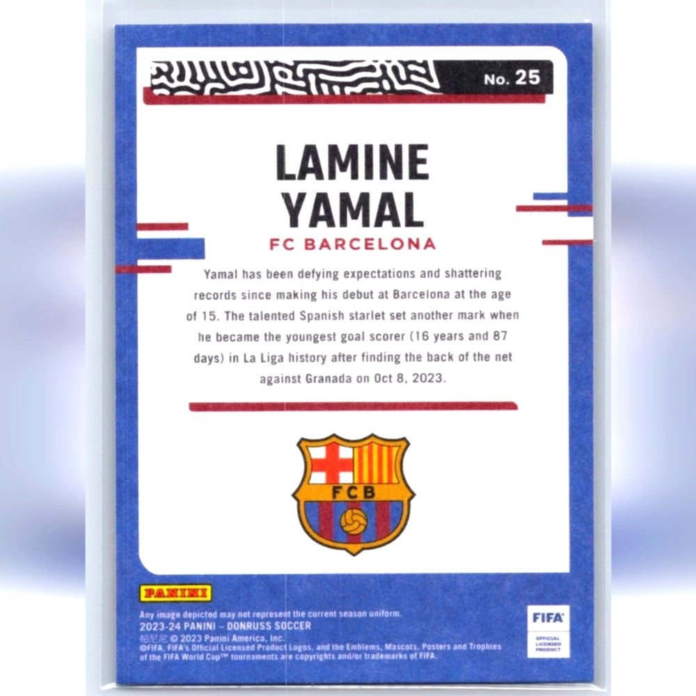 Lamine Yamal Rookie ⚽ Soccer Trading Card 🔥 FC Barcelona 🇪🇦 Spain - Picture 2 of 2